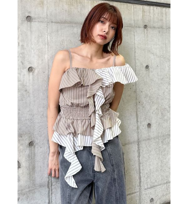 MURUA「カスケードスウィッチングフリルシャツ」|シャツ・ブラウス|