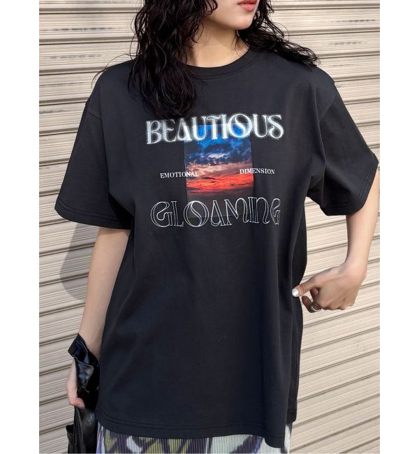 MURUA「GLOAMINGオーバーTシャツ」|Tシャツ・カットソー|ブラック