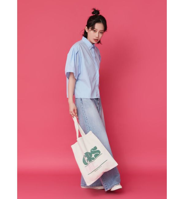 Ungrid「【WEB限定】タックデザインハーフスリーブシャツ」|シャツ・ブラウス|