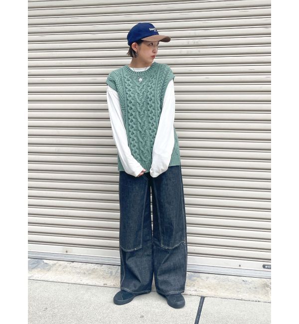 Ungrid「ダブルニーデザインデニム」|デニム|