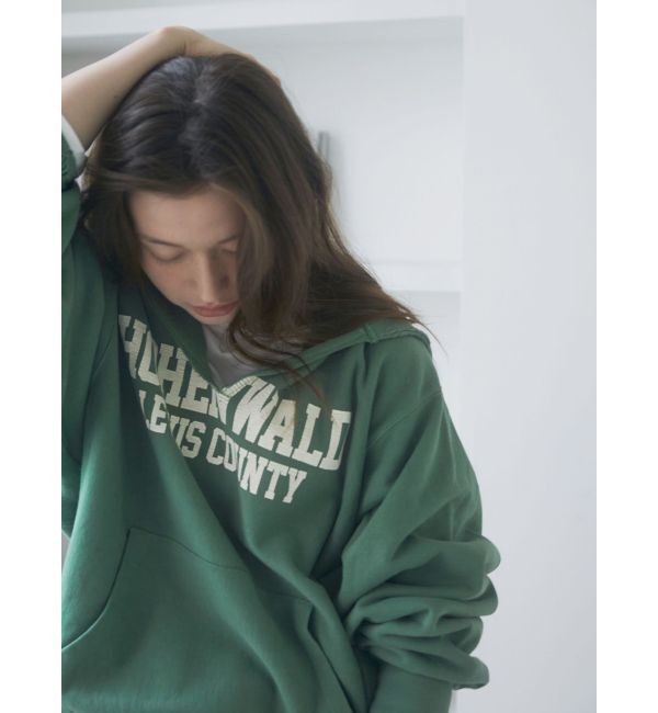 Ungrid「ダメージデザインロゴルーズパーカー」|パーカー|