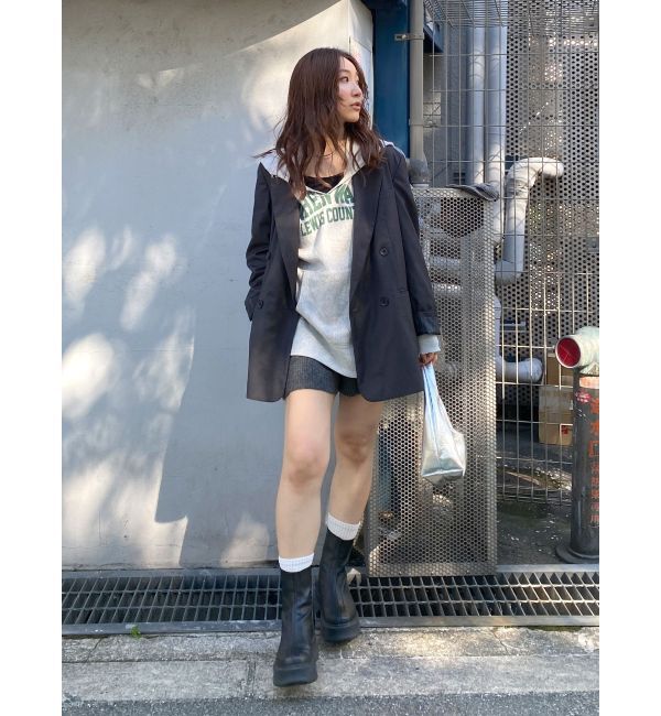 Ungrid「ダメージデザインロゴルーズパーカー」|パーカー|