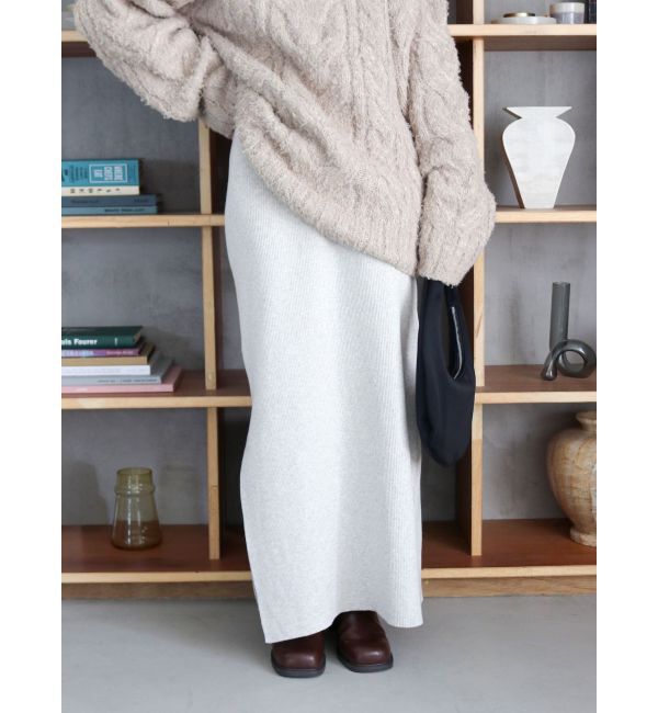 Ungrid「サイドスリットリブニットスカート」|スカート|