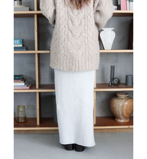 Ungrid「サイドスリットリブニットスカート」|スカート|