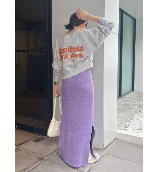 Ungrid「サイドスリットリブニットスカート」|スカート|