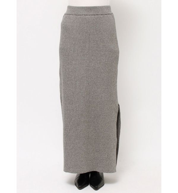 Ungrid「サイドスリットリブニットスカート」|スカート|