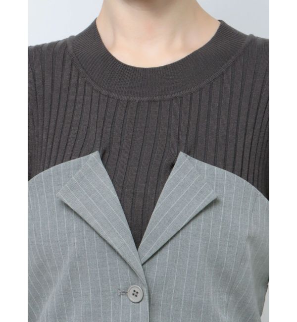 LAGUNAMOON「ボタンジレドッキングニットワンピース」|ワンピース|