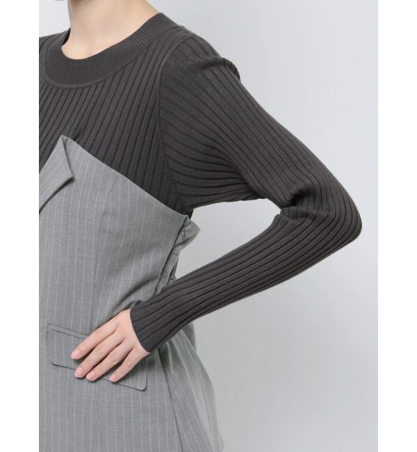 LAGUNAMOON「ボタンジレドッキングニットワンピース」|ワンピース|