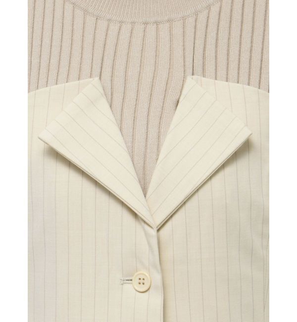 LAGUNAMOON「ボタンジレドッキングニットワンピース」|ワンピース|