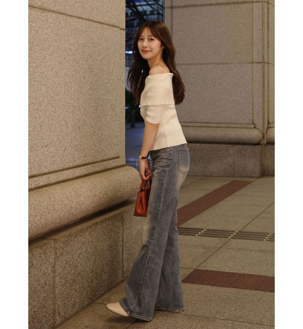 LAGUNAMOON「【POLO BCSコラボ】オフショルニットプルオーバー」|ニット・セーター|