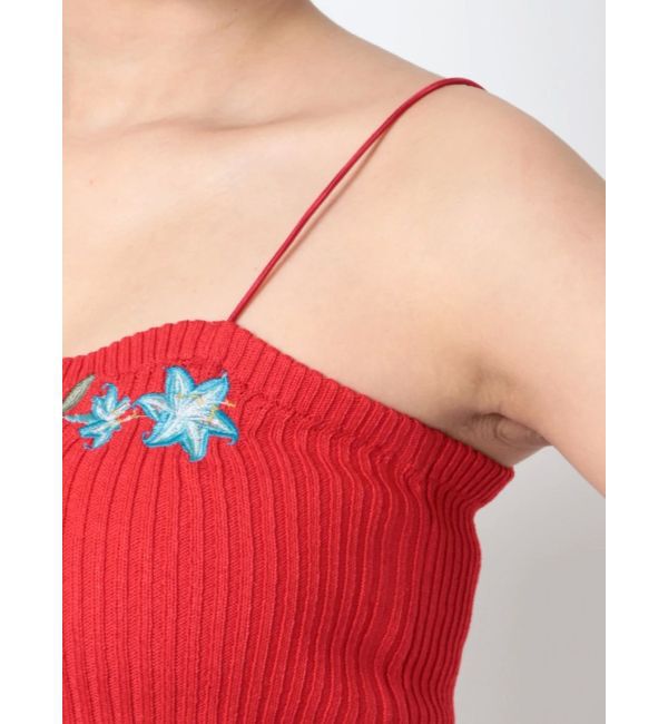 EVRIS「Embroideryニットキャミトップス」|キャミソール|