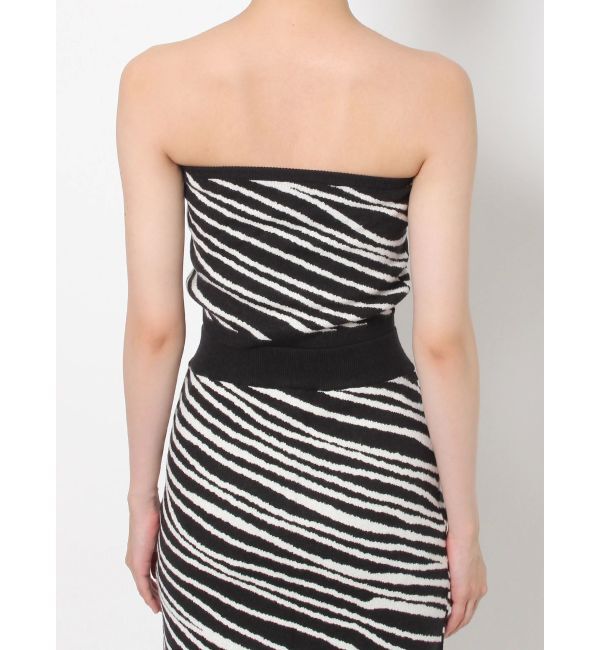 EVRIS「ジオメトリックニットベアトップ【セットアップ着用可能】」|チューブトップ|