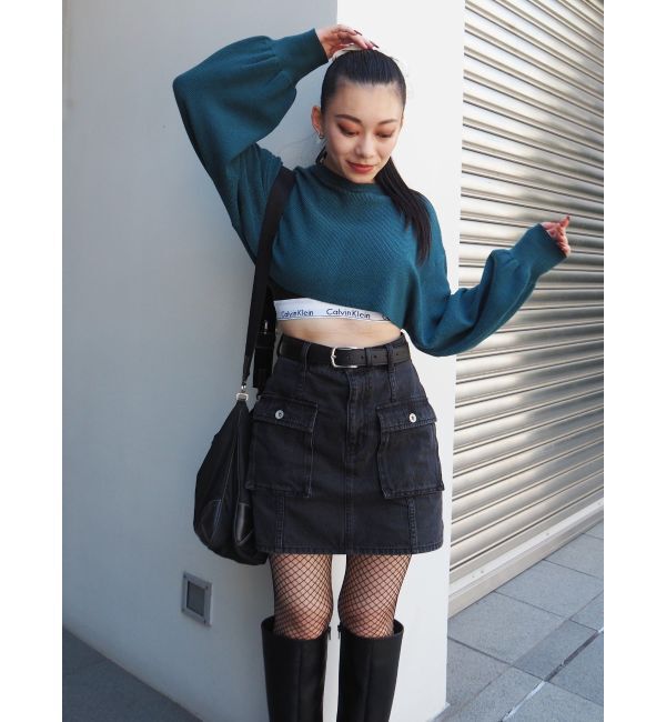 EVRIS「カーゴポケットデニムミニスカート」|スカート|