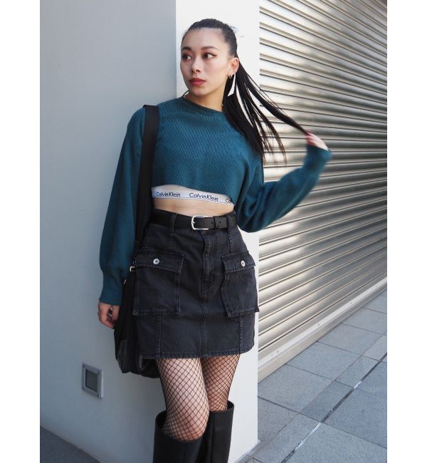EVRIS「カーゴポケットデニムミニスカート」|スカート|