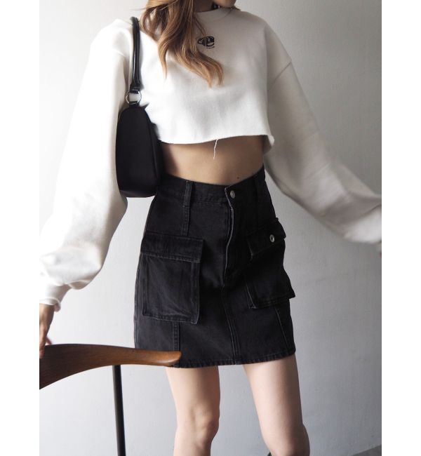 EVRIS「カーゴポケットデニムミニスカート」|スカート|