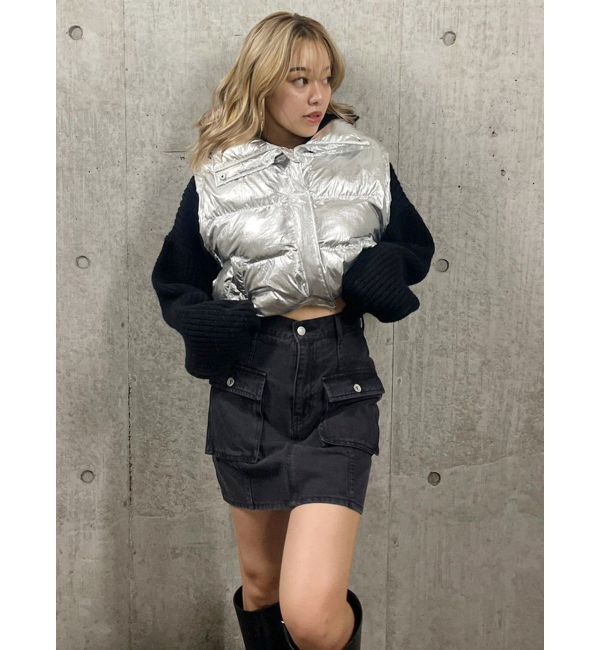 EVRIS「カーゴポケットデニムミニスカート」|スカート|