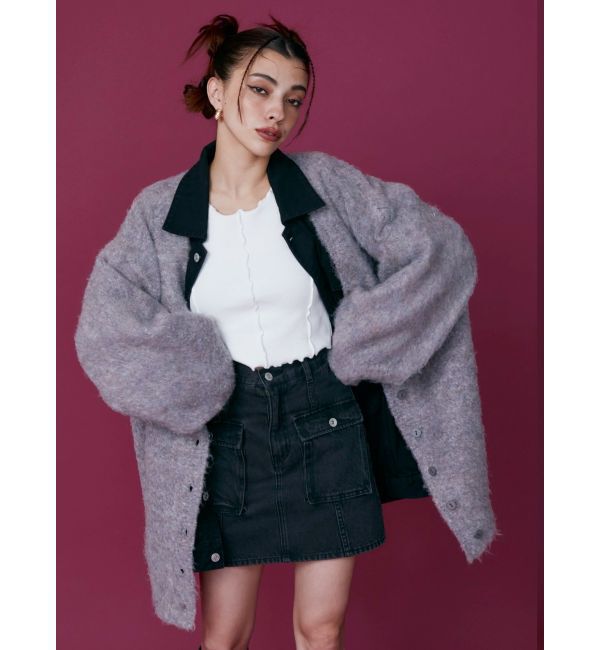 EVRIS「カーゴポケットデニムミニスカート」|スカート|