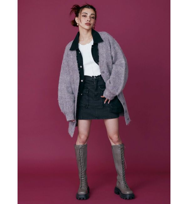 EVRIS「カーゴポケットデニムミニスカート」|スカート|