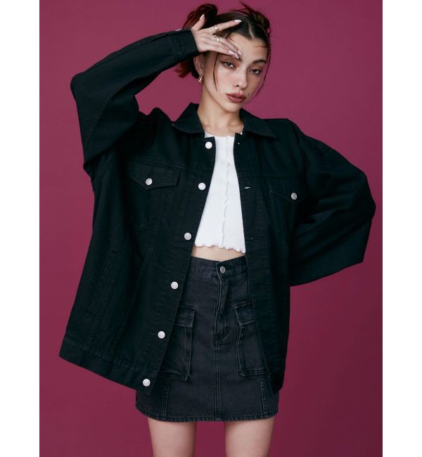 EVRIS「カーゴポケットデニムミニスカート」|スカート|