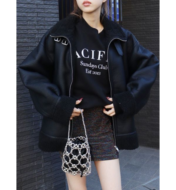 EVRIS「オーバーサイズボアブルゾン」|ブルゾン・スタジャン|