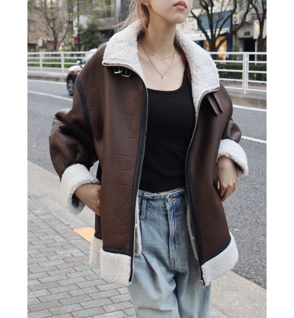 EVRIS「オーバーサイズボアブルゾン」|ブルゾン・スタジャン|