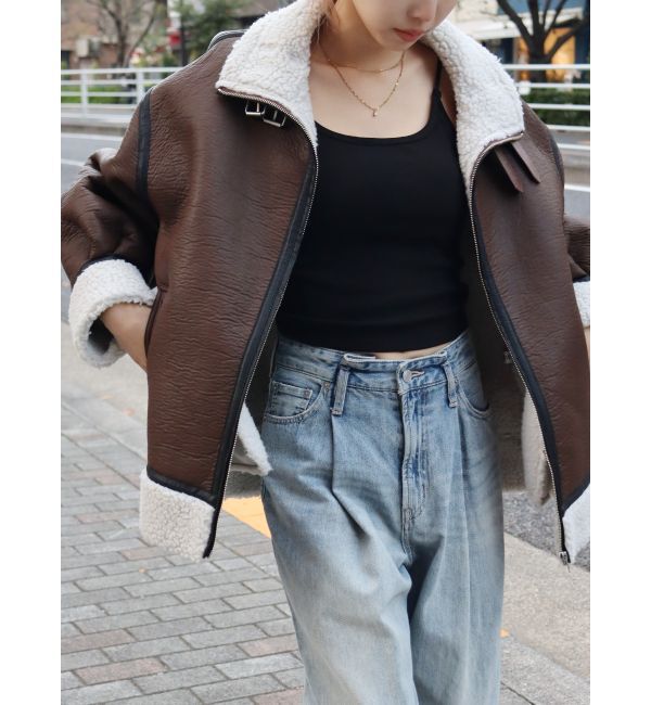 EVRIS「オーバーサイズボアブルゾン」|ブルゾン・スタジャン|