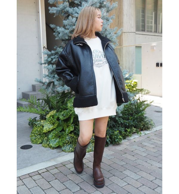 EVRIS「オーバーサイズボアブルゾン」|ブルゾン・スタジャン|