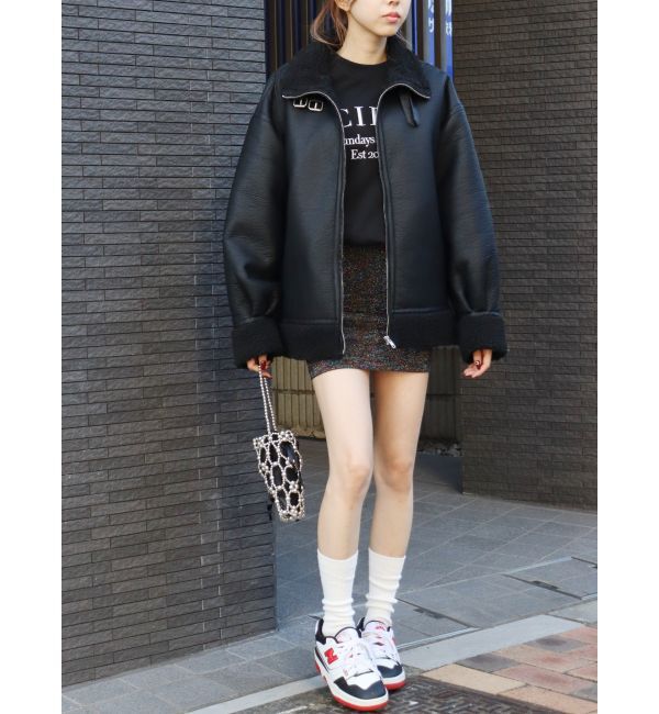 EVRIS「オーバーサイズボアブルゾン」|ブルゾン・スタジャン|