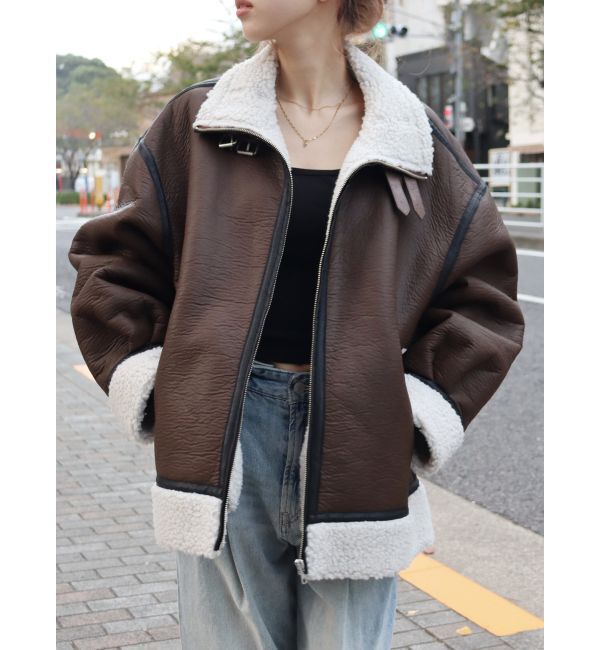 EVRIS「オーバーサイズボアブルゾン」|ブルゾン・スタジャン|