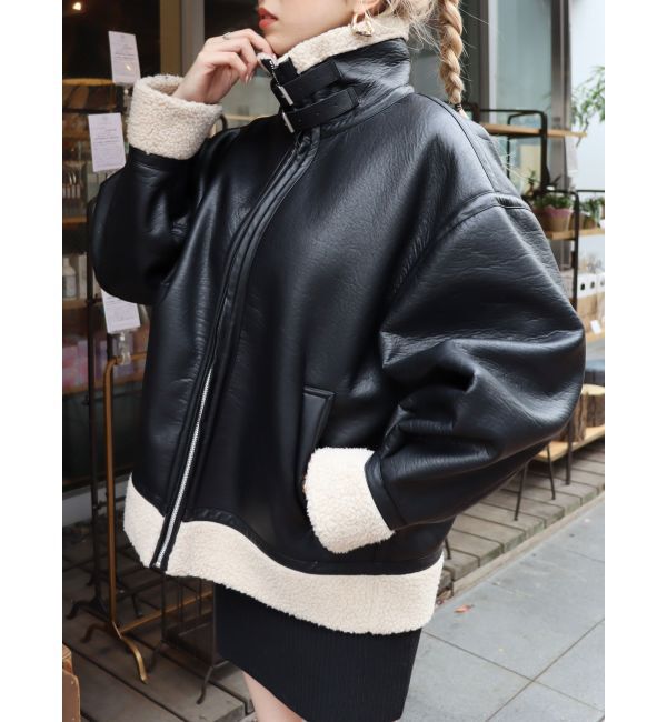 EVRIS「オーバーサイズボアブルゾン」|ブルゾン・スタジャン|