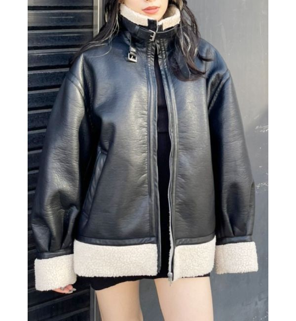 EVRIS「オーバーサイズボアブルゾン」|ブルゾン・スタジャン|ミックス