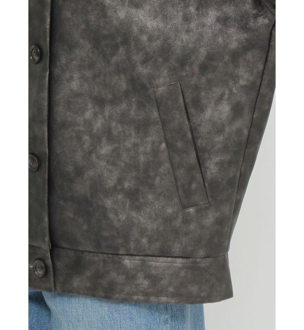 EVRIS「ビンテージライクフェイクレザーブルゾン」|ブルゾン・スタジャン|