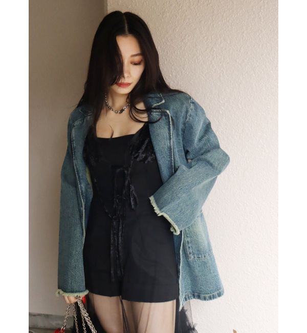 EVRIS「オーバーサイズデニムジャケット【セットアップ着用可能】」|デニムジャケット|