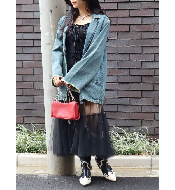 EVRIS「オーバーサイズデニムジャケット【セットアップ着用可能】」|デニムジャケット|