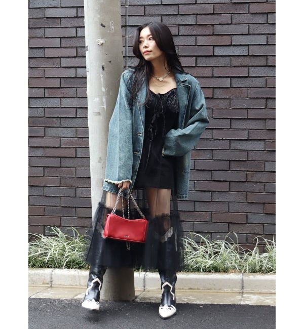 EVRIS「オーバーサイズデニムジャケット【セットアップ着用可能】」|デニムジャケット|