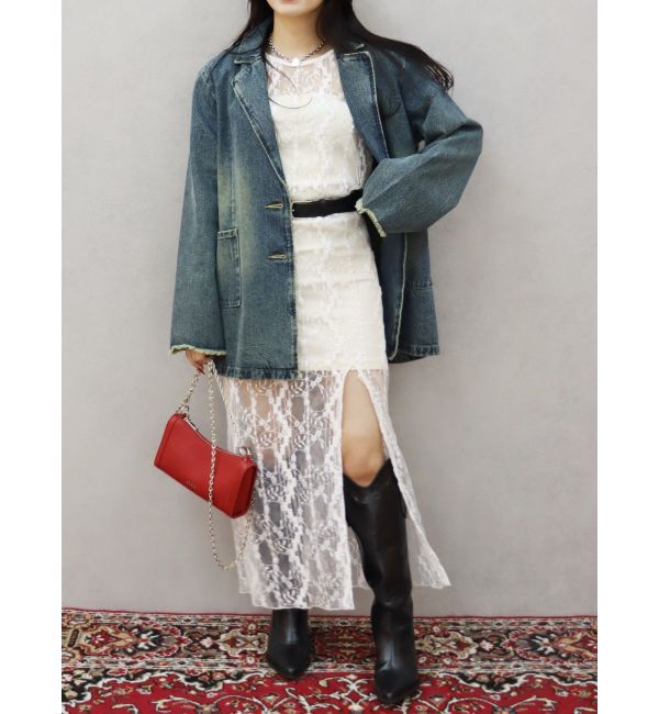 EVRIS「オーバーサイズデニムジャケット【セットアップ着用可能】」|デニムジャケット|