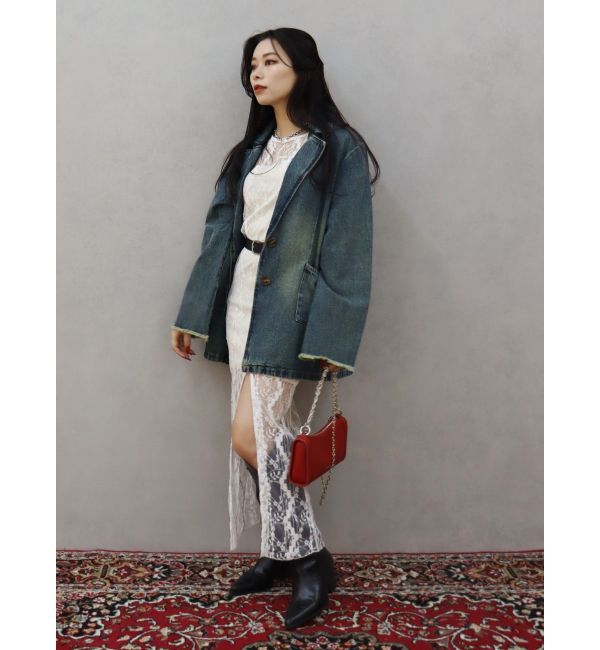 EVRIS「オーバーサイズデニムジャケット【セットアップ着用可能】」|デニムジャケット|