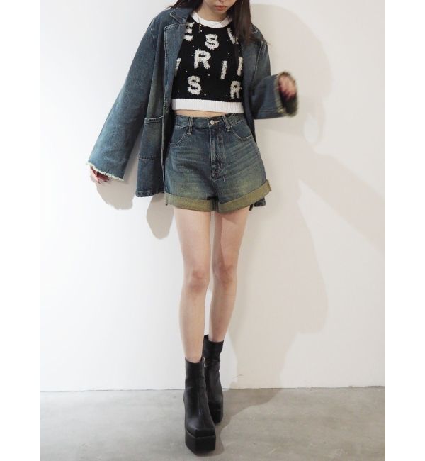 EVRIS「オーバーサイズデニムジャケット【セットアップ着用可能】」|デニムジャケット|