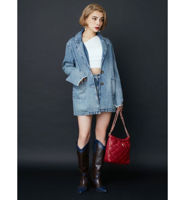 EVRIS「オーバーサイズデニムジャケット【セットアップ着用可能】」|デニムジャケット|