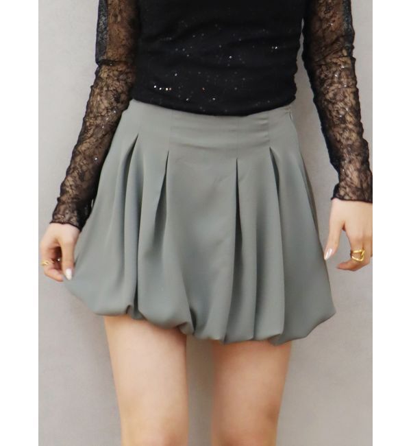 EVRIS「バルーンミニスカート」|スカート|グレー