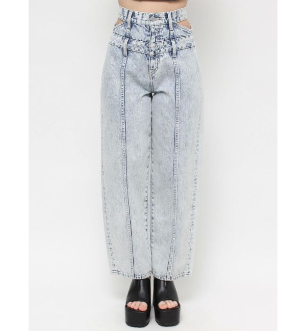 EVRIS「レイヤードデザインデニムパンツ」|デニム|