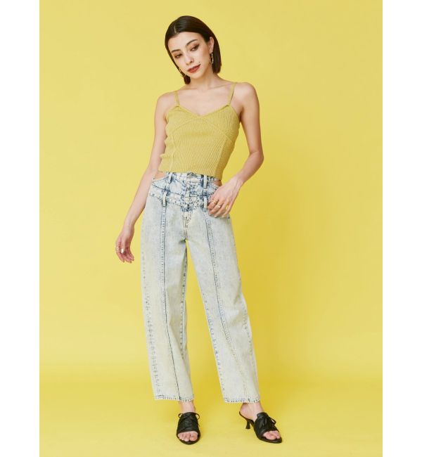 EVRIS「レイヤードデザインデニムパンツ」|デニム|