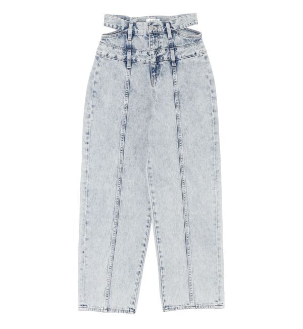 EVRIS「レイヤードデザインデニムパンツ」|デニム|