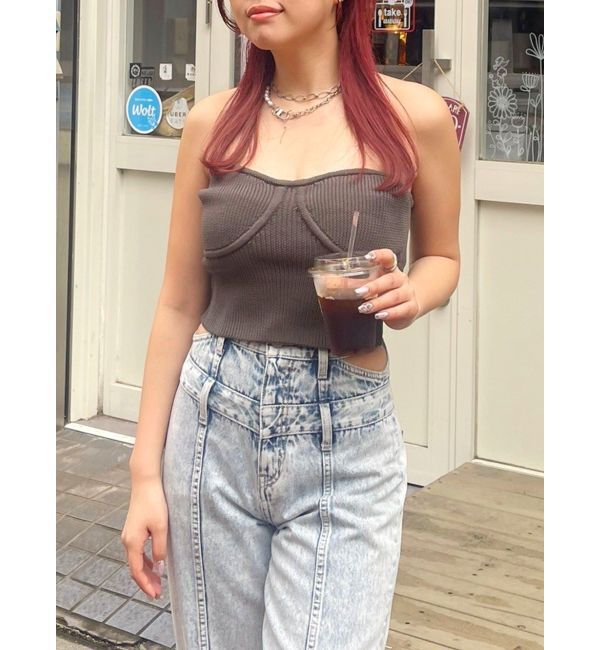 EVRIS「レイヤードデザインデニムパンツ」|デニム|