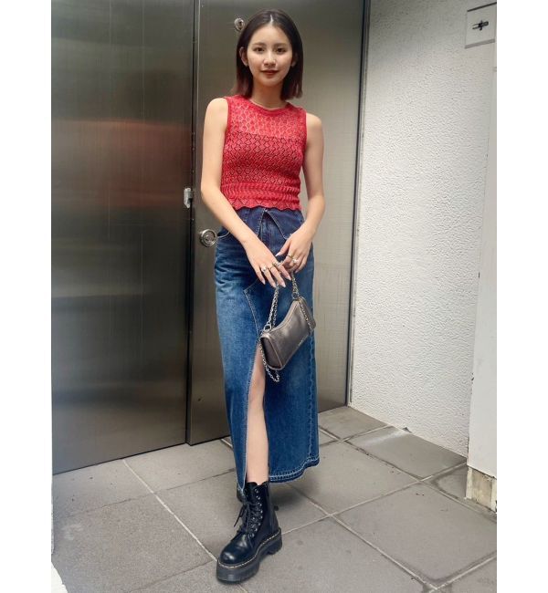 EVRIS「ウエストデザインロングスリットデニムスカート」|スカート|