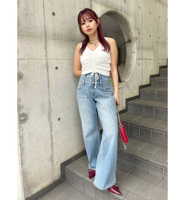 EVRIS「ギャザーリボンタンクトップ」|タンクトップ|