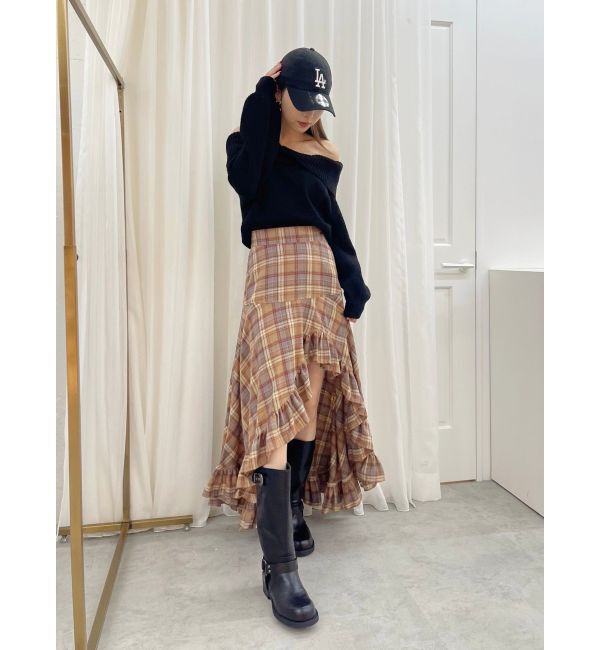 EVRIS「ツイストオフショルダーニットトップス」|ニット・セーター|