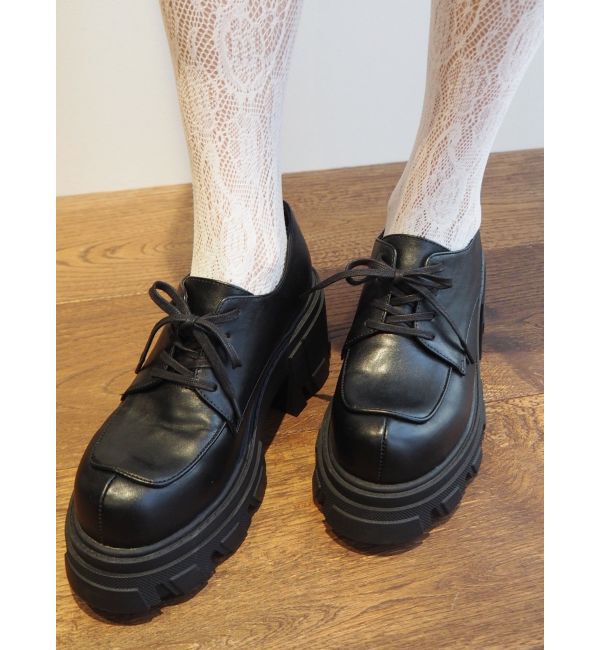EVRIS「レースアッププラットフォームシューズ」|ローファー|