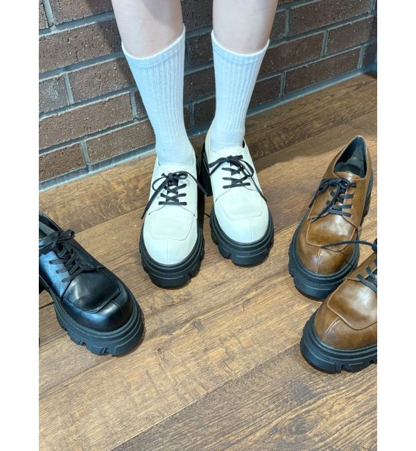 EVRIS「レースアッププラットフォームシューズ」|ローファー|
