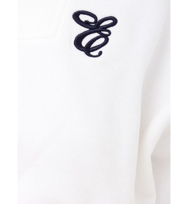 EVRIS「リボンスリーブハーフZIPショートスウェットトップス【セットアップ着用可能】」|スウェット・ジャージ|